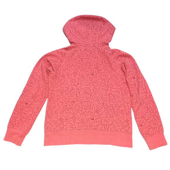 Y2K RARE TNA women's pink "love TNA" graphic hoodie, size small. - Picture 2 of 5